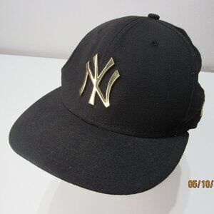 New York Yankees MLB New Era 9fifty Black Cap Gold 3d big logo snapback